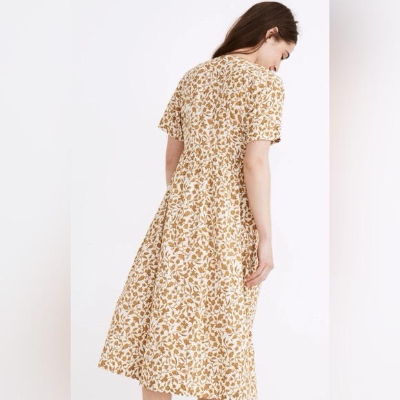 Madewell Button-Front Midi Dress in Batik Vine Size XS - Picture 3 of 7